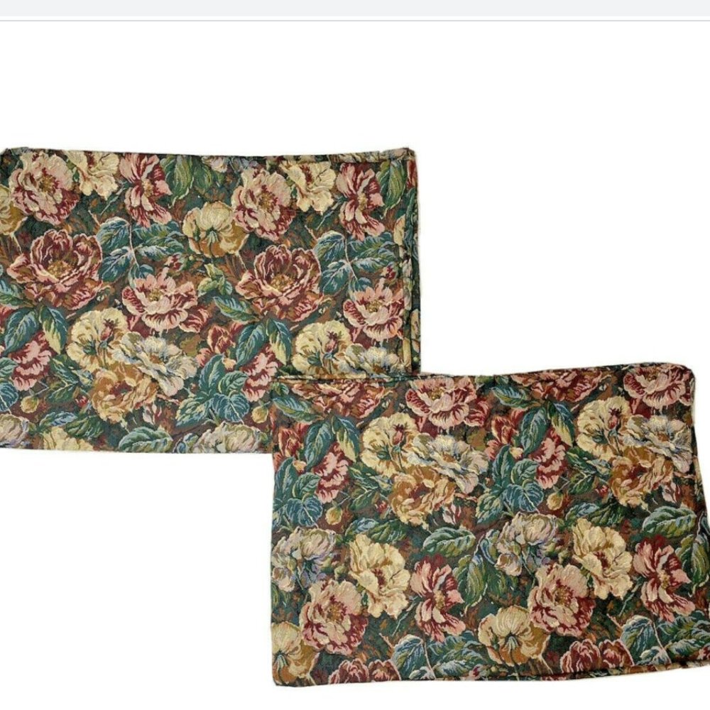 2 Vintage JCPenney Luxury Valances Curtains Floral